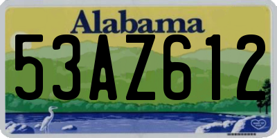 AL license plate 53AZ612
