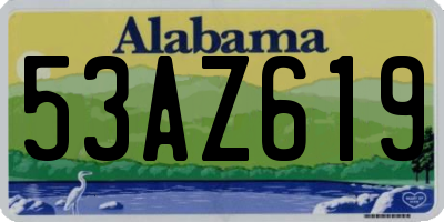AL license plate 53AZ619