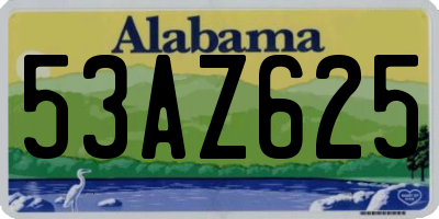 AL license plate 53AZ625