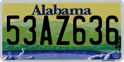 AL license plate 53AZ636