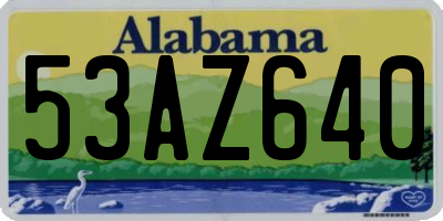 AL license plate 53AZ640