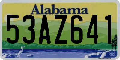 AL license plate 53AZ641
