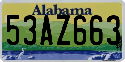 AL license plate 53AZ663