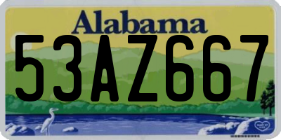 AL license plate 53AZ667