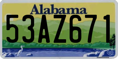 AL license plate 53AZ671