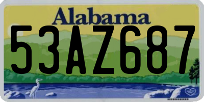 AL license plate 53AZ687