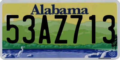 AL license plate 53AZ713