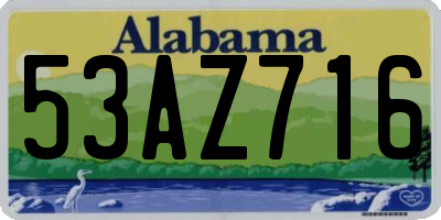AL license plate 53AZ716