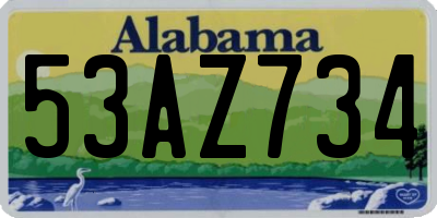 AL license plate 53AZ734