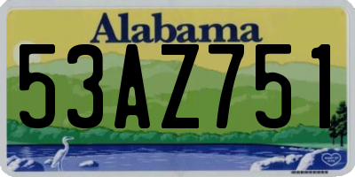 AL license plate 53AZ751