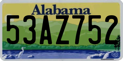 AL license plate 53AZ752