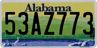AL license plate 53AZ773