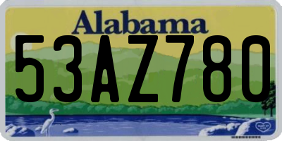 AL license plate 53AZ780