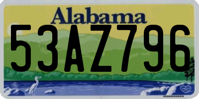 AL license plate 53AZ796