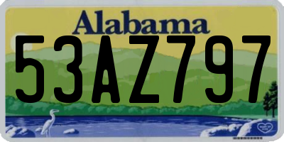 AL license plate 53AZ797