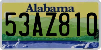 AL license plate 53AZ810
