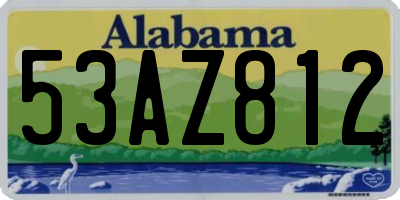 AL license plate 53AZ812