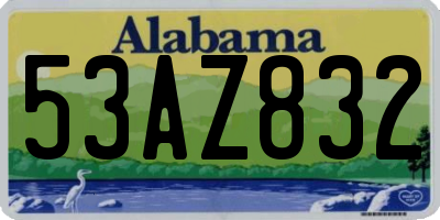 AL license plate 53AZ832