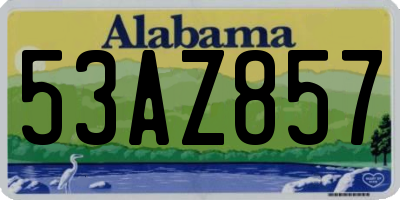 AL license plate 53AZ857