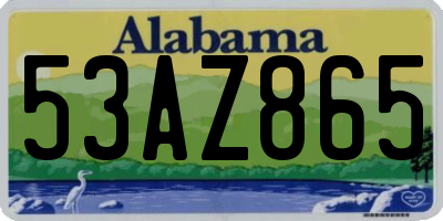AL license plate 53AZ865