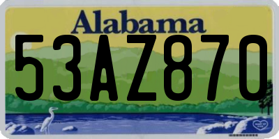 AL license plate 53AZ870