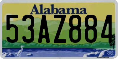 AL license plate 53AZ884