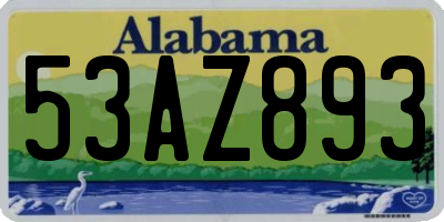 AL license plate 53AZ893