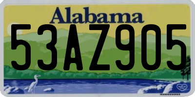 AL license plate 53AZ905