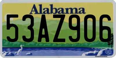AL license plate 53AZ906