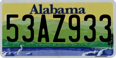 AL license plate 53AZ933