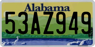 AL license plate 53AZ949