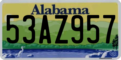 AL license plate 53AZ957
