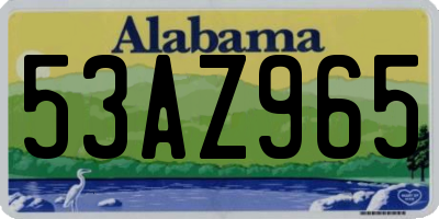 AL license plate 53AZ965
