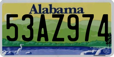 AL license plate 53AZ974