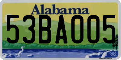 AL license plate 53BA005