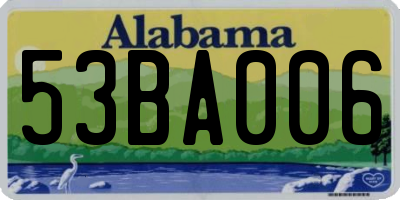 AL license plate 53BA006