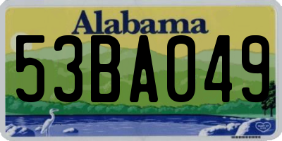 AL license plate 53BA049