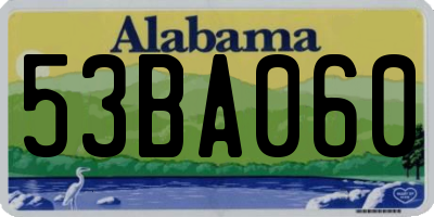 AL license plate 53BA060
