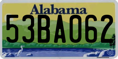 AL license plate 53BA062