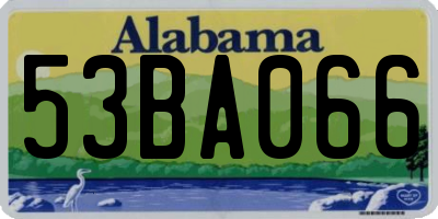 AL license plate 53BA066