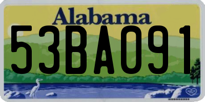 AL license plate 53BA091