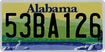 AL license plate 53BA126