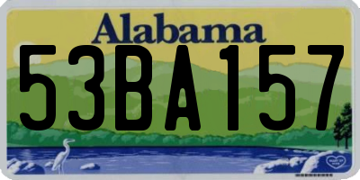 AL license plate 53BA157