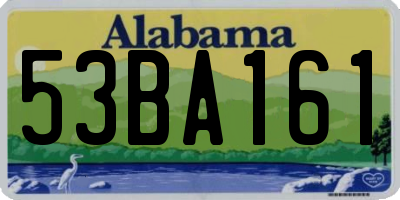 AL license plate 53BA161