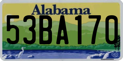 AL license plate 53BA170