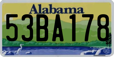 AL license plate 53BA178