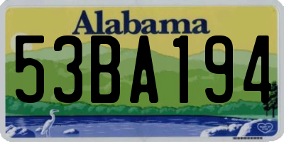 AL license plate 53BA194
