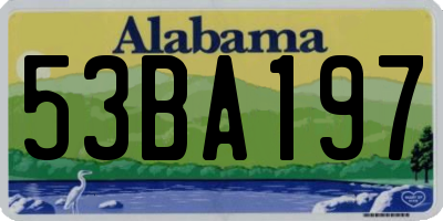 AL license plate 53BA197