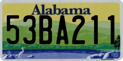 AL license plate 53BA211