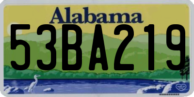 AL license plate 53BA219